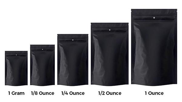 China Manufacturer Black Opaque Child Proof Resistant Pouches Smell Proof Plastic Mylar Weed Packaging Bags