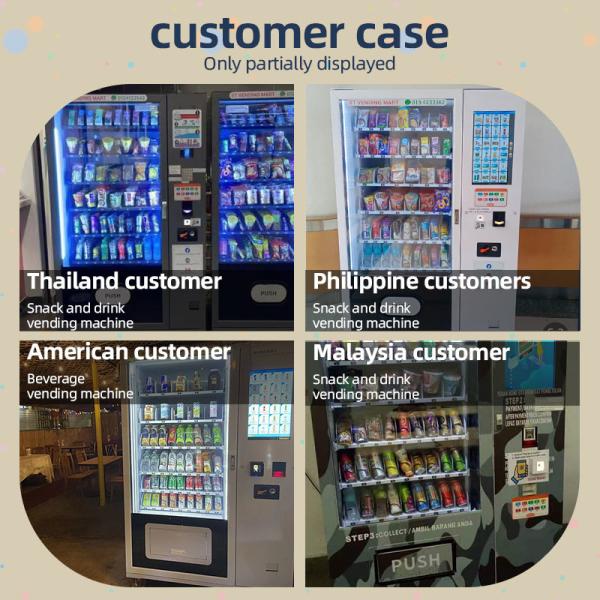 Intelligent Backend System Card Reader Snack Food Vending Machine With Adjustable Cooling System