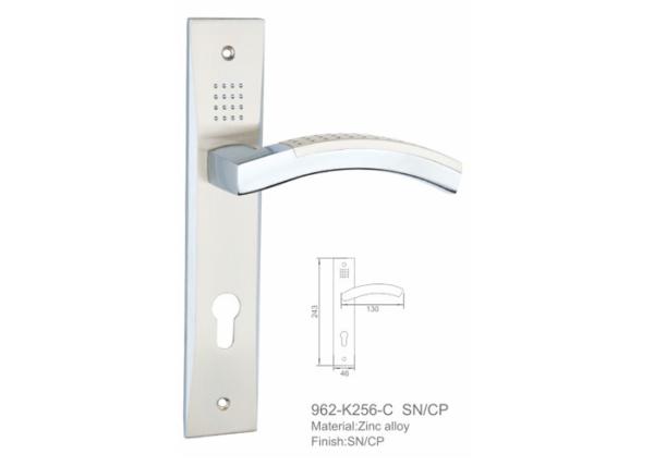 Entrance Interior Door Knob Sets 7 Layers Electroplating Customized Lever Length