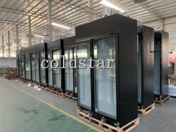 Meat Seafood Display Fridge Glass Door Upright Freezer Showcase