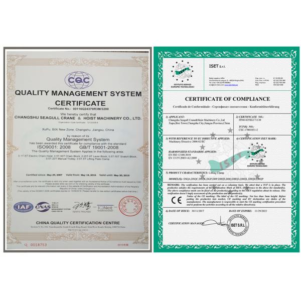 1T - 10T Steel Plate Lifting Clamps With Forged Head And Forged Gear Set