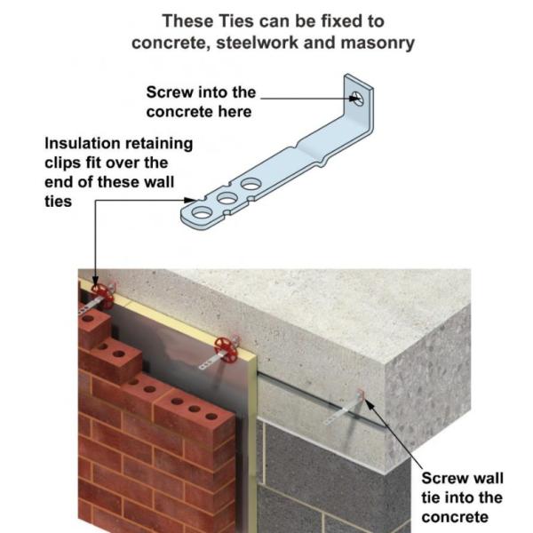 Настройка длины Surealong из нержавеющей стали Бетонный кирпичный формат Зигзаговый стенный плоский галстук