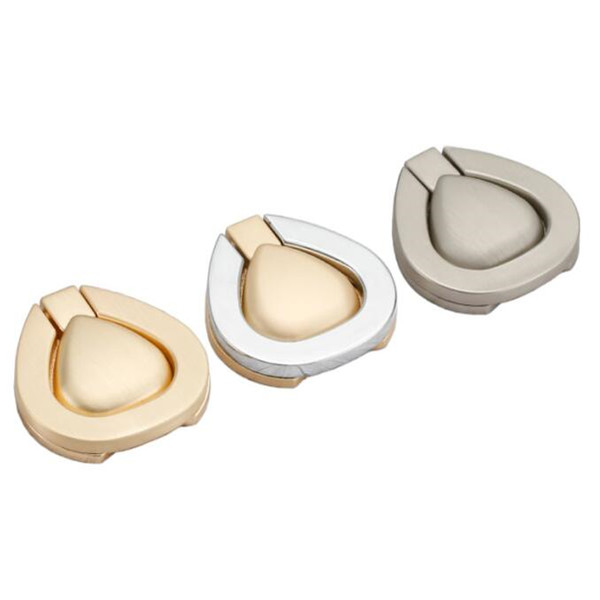 Brush Brass Hidden Drawer Pulls Kitchen Cabinet Knobs / Closet  Square ring Pulls  Furniture Fittings