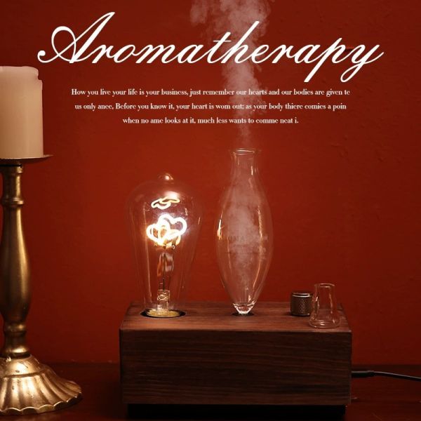 Wood Waterless Aromatherapy Aroma Oil Diffuser Quiet Sleep For Hotel