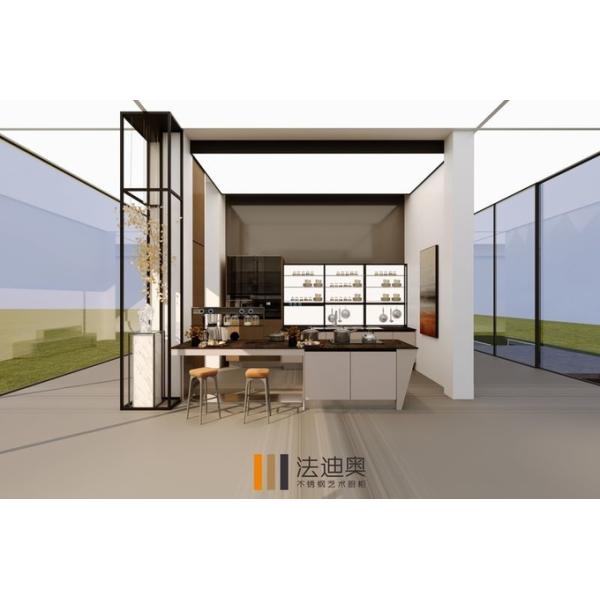 Stainless Steel Outdoor Kitchen Cabinet In Modern White With Smart Storage Features