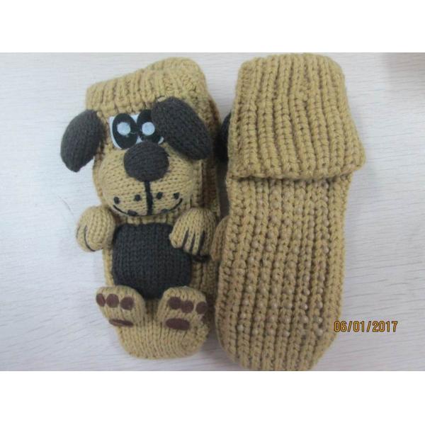 Fashion Indoor Floor Socks Cozy Stripe Socks--cute dog--knitted Sock with slip dots