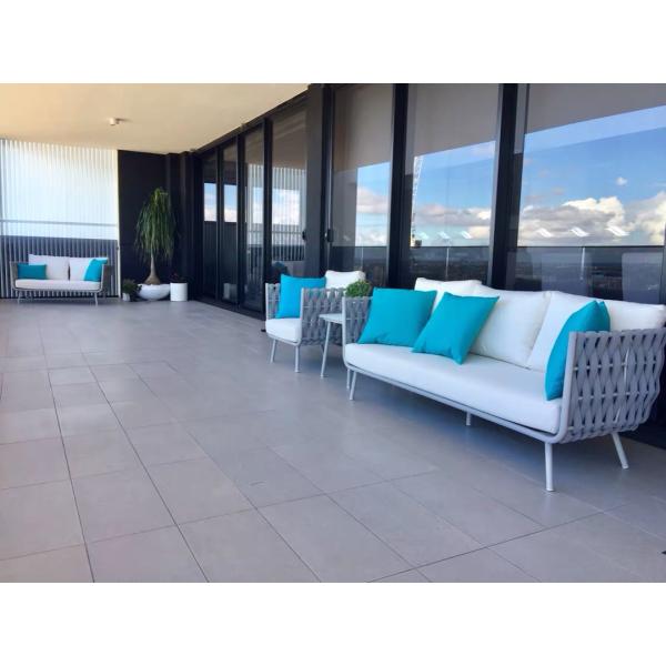 Mail Packing Outdoor Garden Furniture Set with Lounge Sofa and Rope Furniture