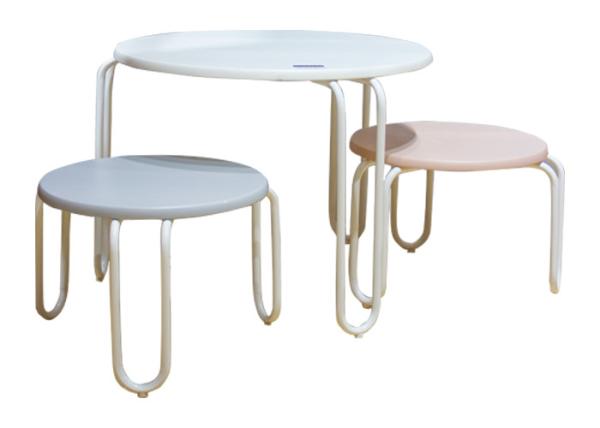 MDF Top Metal Legs Assemble 40kg Children Table And Chairs Set