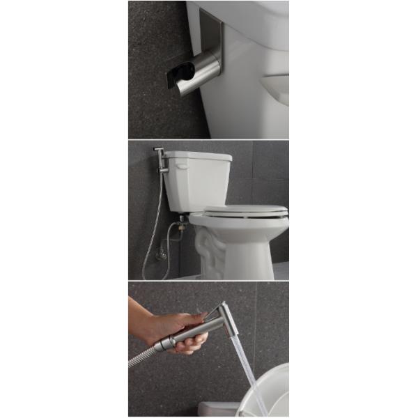 Пластиковый хром-покрытый ручной бидетный распылитель устойчивый дизайн для женщин в ванной