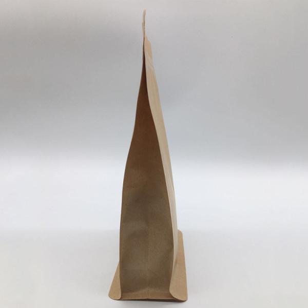 Flat Bottom Aluminized 850g Kraft Paper Zipper Bag