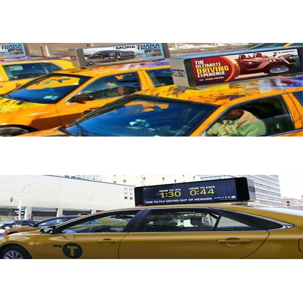 Taxi Top Led Display Screen Single / Double Sided 3G 4G WIFI GPS Sign Aluminum
