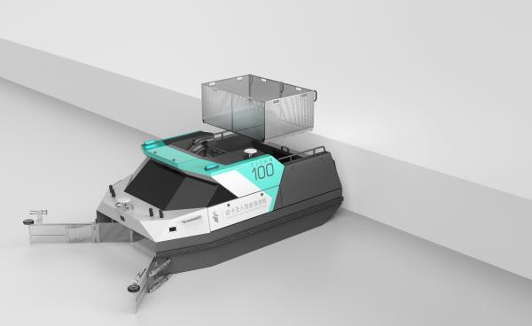 TITAN Autopilot Garbage Cleaning Boat IP55 Urban Rivers Control Robot
