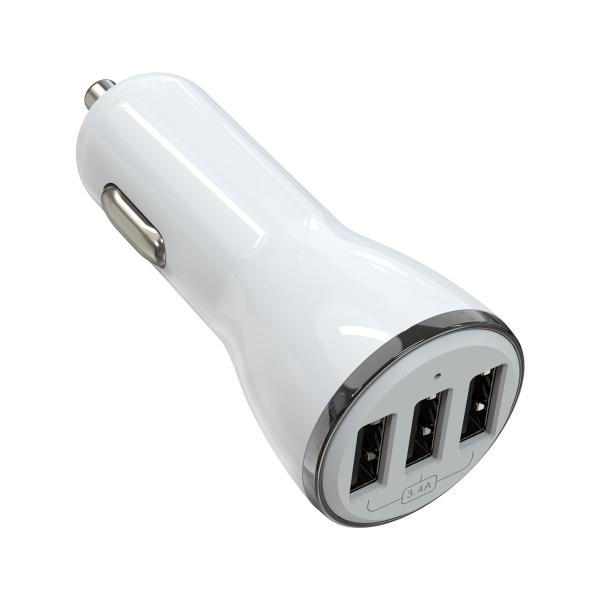 Ultra Compact Input DC24V Rapid Phone Charger 3 Port Car Charger