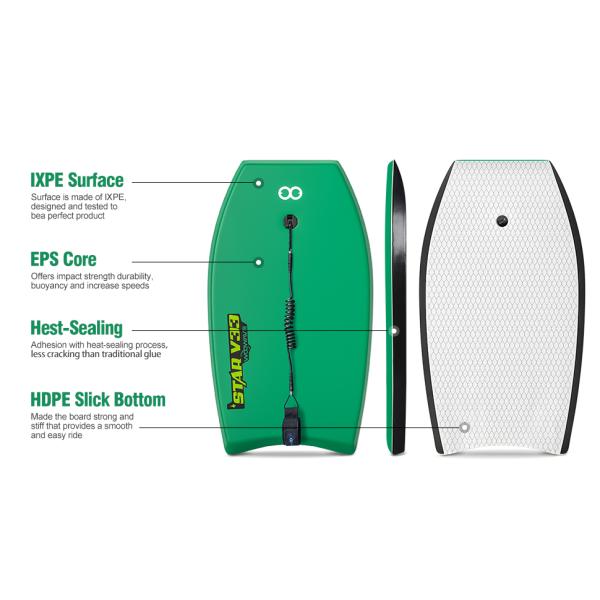 Surfing Boards for Adult 33 Inch Length Up to 65lbs Rider Weight Woowave Design