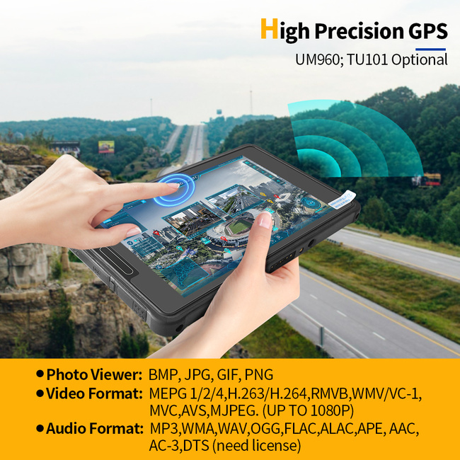 Win Rugged Tablet 8 Inch Supports Field Service Equipment Checks and Site Reports
