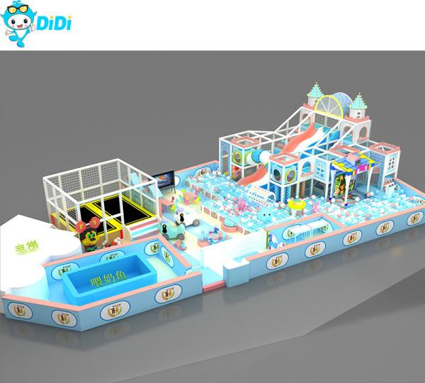 Château thème enfants équipement de terrain de jeu intérieur personnalisation pour les parcs d'attractions