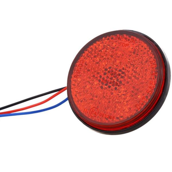Customizable 12V LED Reflector Brake Turn Signal Round Motorcycle Tail Light for Standards