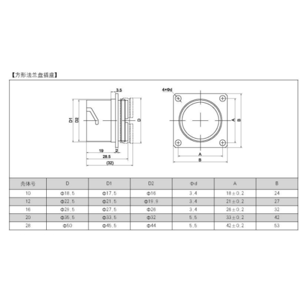 Y17 Series 12 Pin Bayonet Circular Connector with Gold-Plated Contacts and 1500V Withstand Voltage PCB Mount Socket