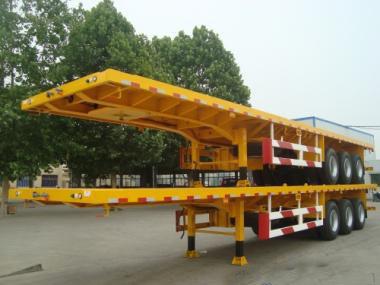 Chinese Heavy Mechanical Suspension 40 Foot Flatbed Semi Trailer For Sale
