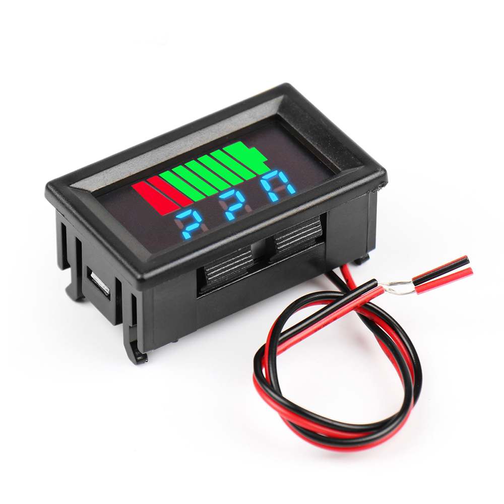 Waterproof LED Digital Voltmeter Tester 12V-72V Battery Charge Level Indicator Lithium Battery Capacity Electronic Components