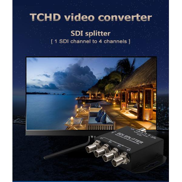 1080P 1 Input 4 Output SDI Splitter Plug And Play Distribution Amplifier Output SDI X 4