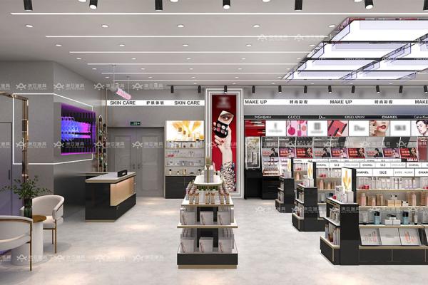 Perfume Store Furniture Black Golden Series Skincare Store Shelf Luxury Shop Decoration and Store Design