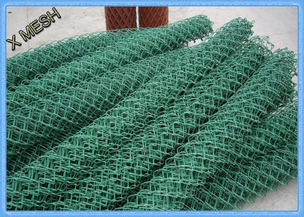 Acid / Alkali Resistant Mild Steel Wire Chain Link Fence Rolls Galvanized 50x50mm