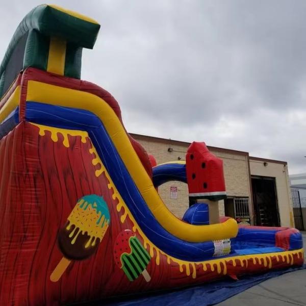 Park Inflatable Chilled Watermelon Water Slide with Pool Support One Item Purchase