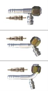 #6 #8 #10 #12 Al joint with iron jacket R12 high & low pressure valve(Female O-Ring)/ auto air conditioning hose fitting