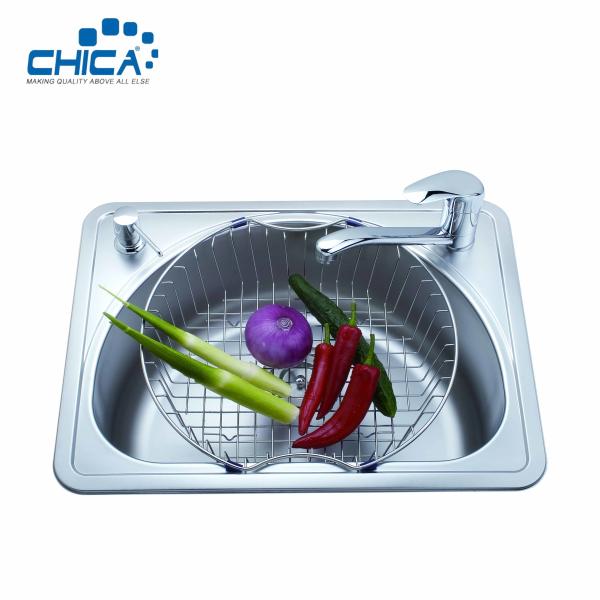 Press Kitchen Sink SUS304 Stainless Steel Kitchen Sink Single Bowl Kitchen Sinks With Faucet