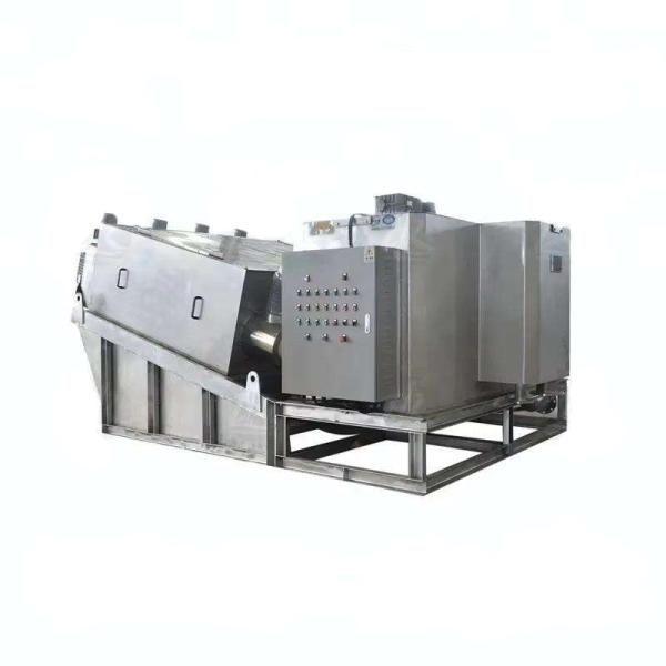 Equipo de deshidratación de lodo de tipo tornillo duradero de acero inoxidable para la industria alimentaria Aguas residuales