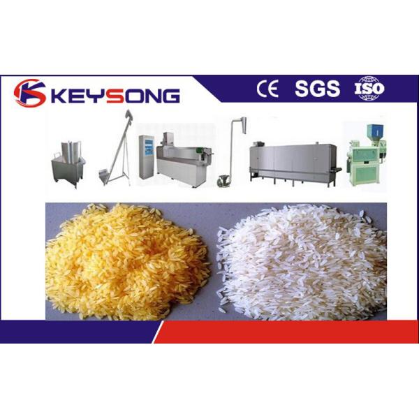 Reconstituted Instant Rice Machine , PLC Control Artificial Rice Processing Line