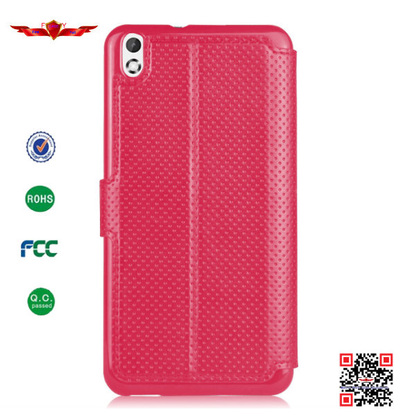 Hot Selling High Quality Fashion PU Flip Wallet Leather Cover Case For HTC Desire 816