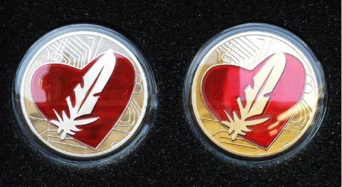 Excellent Physical Feathercoin coin 1oz gold plated Souvenir medal for sale