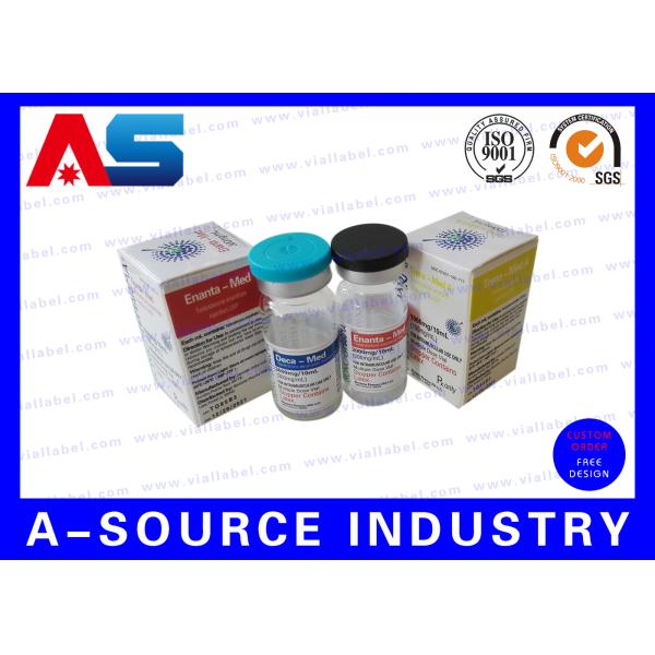 Cardboard Bodybuilding Phenylpropionate 10ml Bottle Boxes Printing Hologram Foil With Glossy Finish Embossing Logo