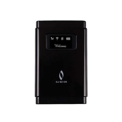 Black 4G Travel Router , Lte Mobile Hotspot Router Partner With SIM Card Slot