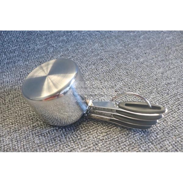 57g 80ml Round Flat Bottom Stainless Steel Measuring Spoon Natural Color
