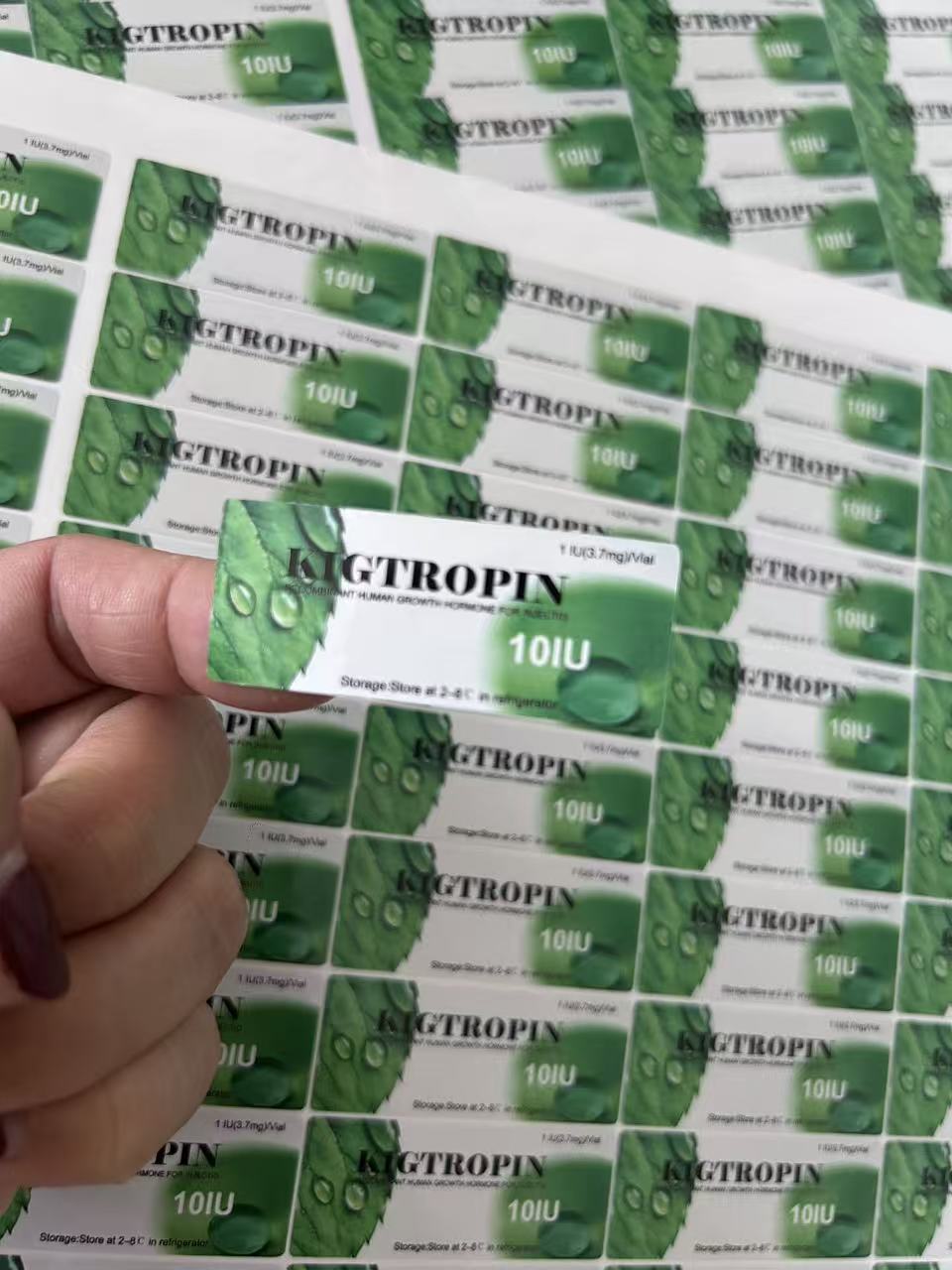 H gh 100iu Pvc Water Proof  Customized Labels