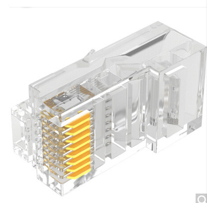 Conectores modulares chapeados ouro da tomada RJ45 da rede Cat5 CAT5e