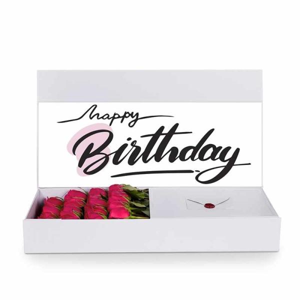 Boîte créative d'emballage de fleur de cadeau de roses d'anniversaire