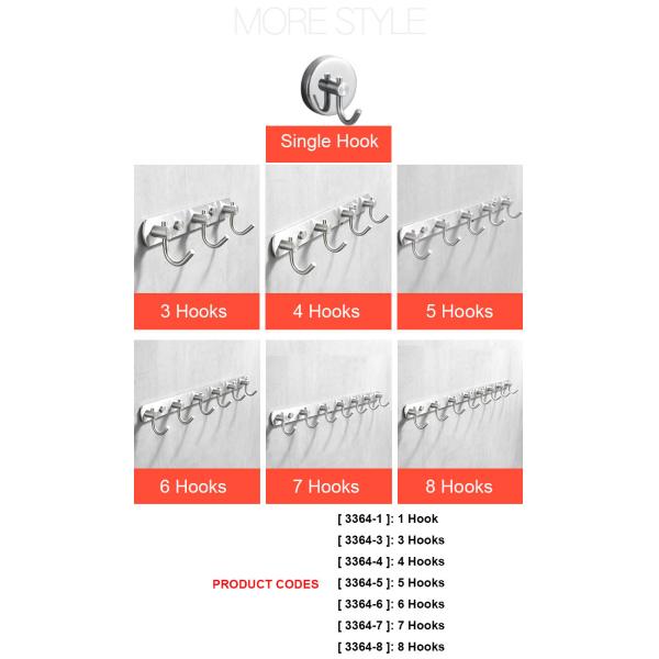 Heavy Duty Stainless Steel Robe Hooks Waterproof Anti Rust for Bathroom