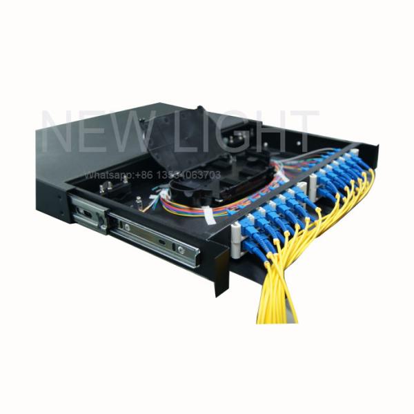 Slidable Rack Mount Fiber Optic Distribution Frame with 12/24 Fiber Capacity for Indoor Wall-mount Applications