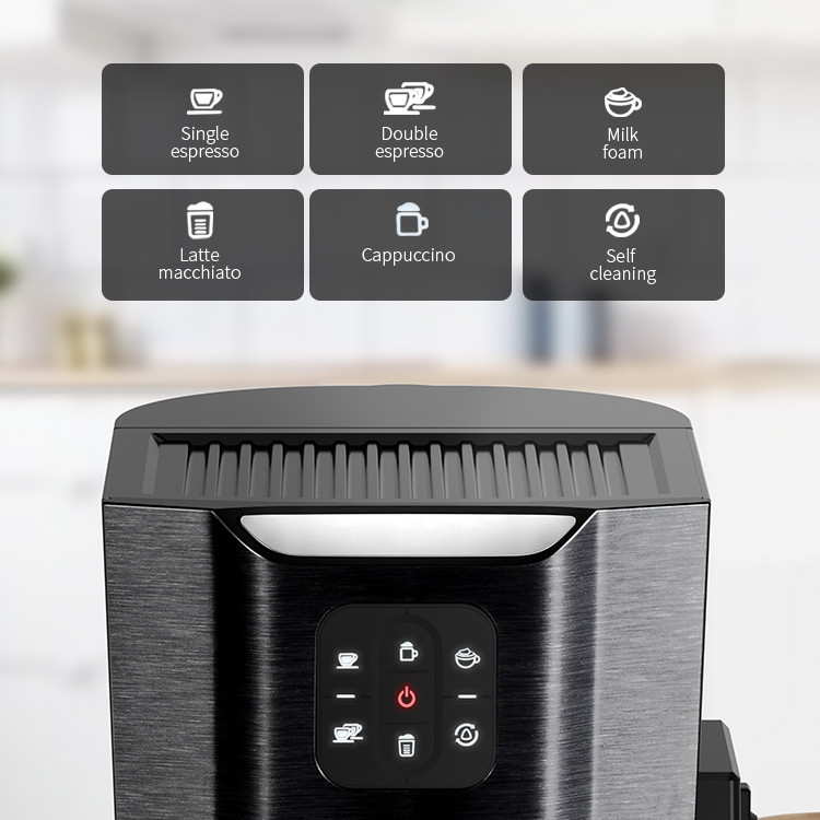 машина кофе компакта 1450W с молоком Frother цистерна с водой 15 Адвокатур съемная