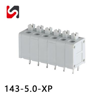 PA66 Plástico UL94V-0 Liga de cobre 5.0mm Pitch Spring Terminal Connector