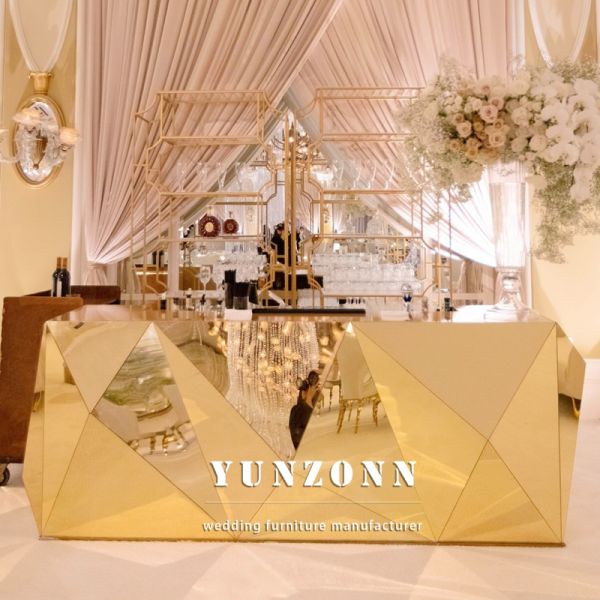 Rectangle Bar Wedding and Night Club Stainless Steel bar Counter Tiki bar for Sale