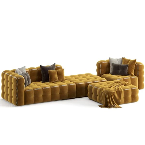 Free Combination Sofa Split Module Splicing High-end Designer Light Luxury Villa Fabric Sofa
