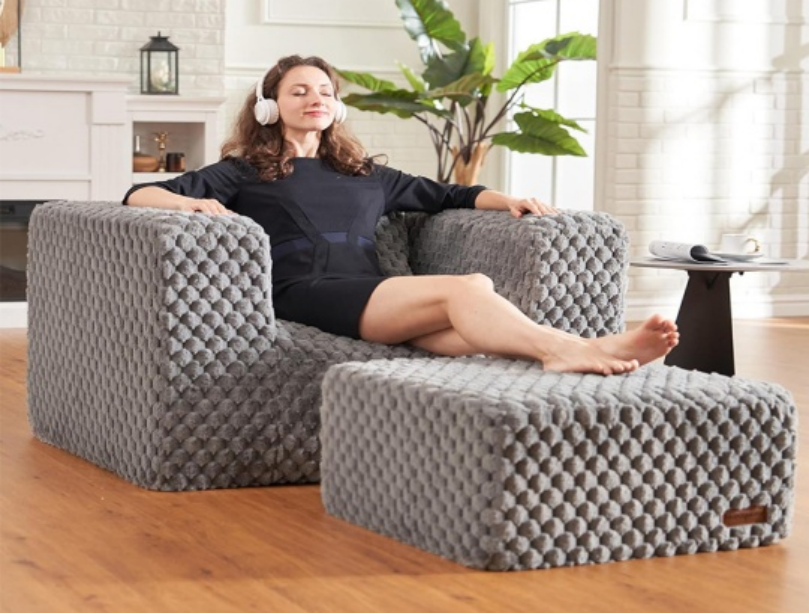 Customized U-shaped lamb velvet compression sofa combination