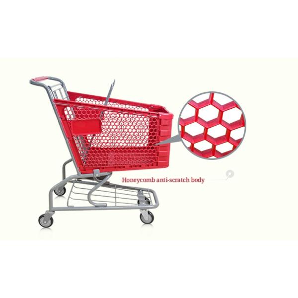 Plastic shopping trolley,supermarket trolley,plastic and metal trolley