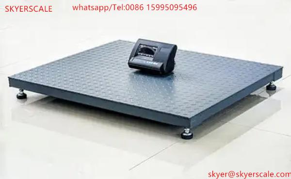 Escala de piso 1.2x1.2m 2Ton Plataforma de alambre de la máquina Escala de pesaje digital industrial