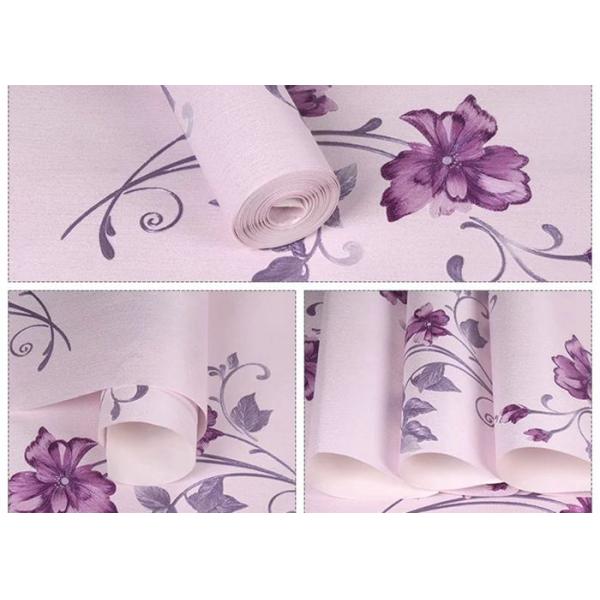 Обои ОЭМ не сплетенные голубые флористические/выбили заволакивание стены для оформления комнаты